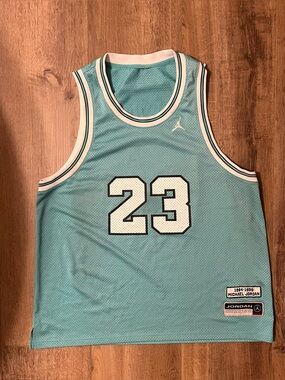 Jordan 23 aqua and pink mesh patch basketball jersey